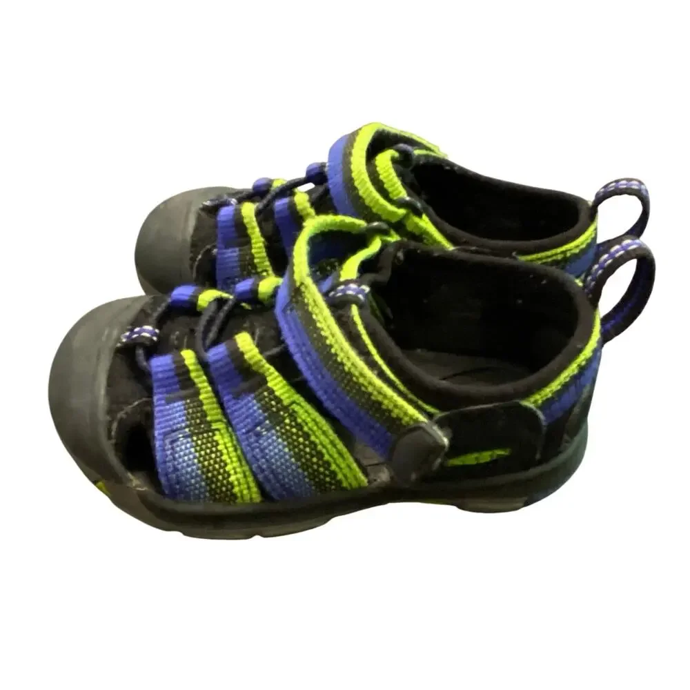 KEEN Toddler Newport H2 Water Sandals Blue Lime Green Sze C5 Estimated Play Shoe